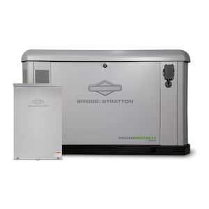 Briggs and Stratton PowerProtect+ 22000 Watt Dual Fuel Air-Cooled Whole House Standby Generator and 200A Transfer Switch
