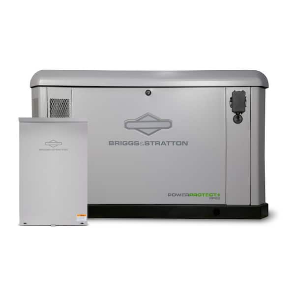 Briggs and Stratton PowerProtect+ 22000 Watt Dual Fuel Air-Cooled Whole House Standby Generator and 200A Transfer Switch