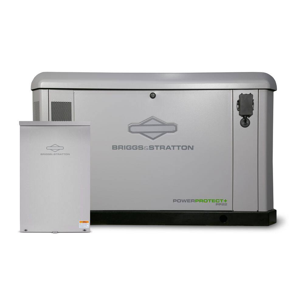 Briggs and Stratton PowerProtect+ 22000 Watt Dual Fuel Air-Cooled Whole House Standby Generator and 200A Transfer Switch price history on PriceWatchPro