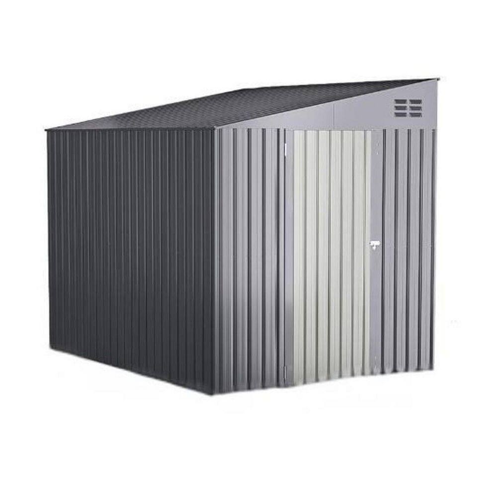 8 ft. W x 6 ft. D Metal Storage Shed, Tools Storage Shed for Garden, Bakcyard, Gray (48 sq. ft.) price history on PriceWatchPro