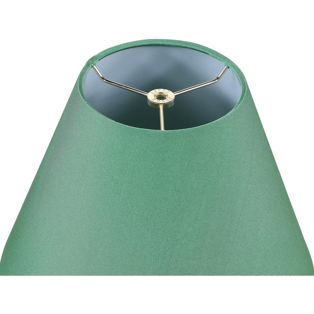 Green Sateen Fabric Empire Lamp Shade with Spider Fitter