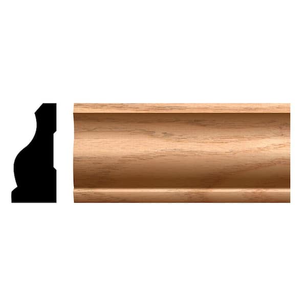 Weaber 3818 11/16 in. x 1-1/2 in. Oak Colonial Base Cap Moulding