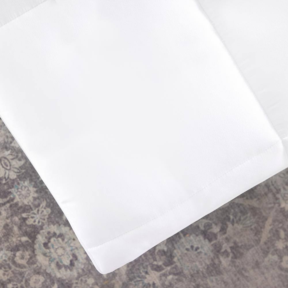 Full Size White Hybrid Memory Foam and Fiber Mattress Topper