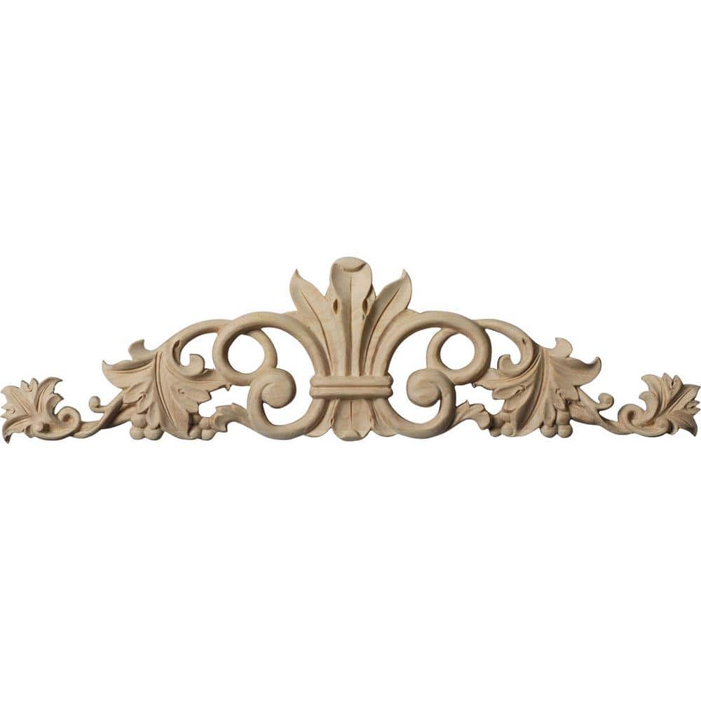 5/8 in. x 12 in. x 3-1/2 in. Unfinished Wood Maple Small Marseille Center with Scrolls price history on PriceWatchPro