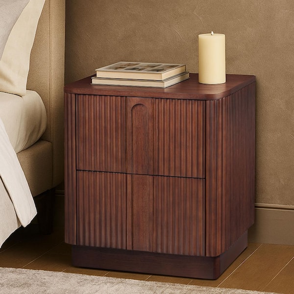 Teamson Home Potomac Walnut 2-Drawer 20 in. W Modern Wood
