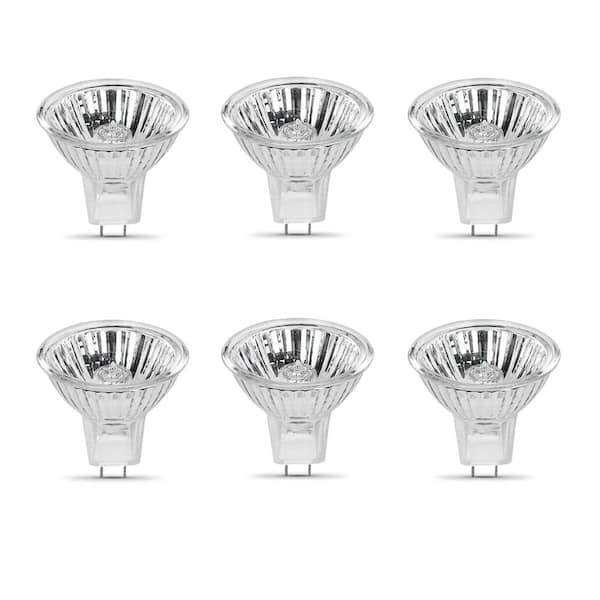 Feit Electric 10-Watt Bright White (2700K) MR11 G4 Bi-Pin Base Dimmable 12-Volt Halogen Light Bulb (6-Pack)