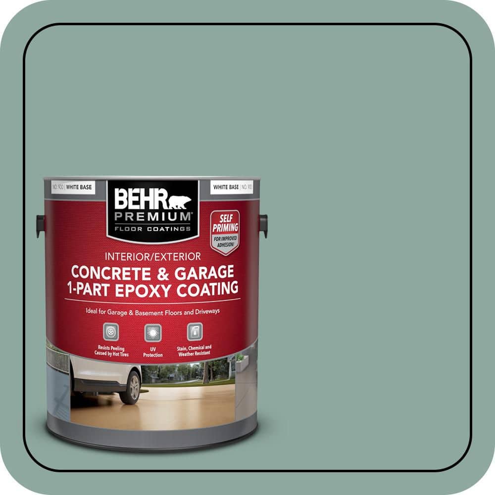 1 gal. #S430-4 Green Meets Blue Self-Priming 1-Part Epoxy Satin Interior/Exterior Concrete and Garage Floor Paint price history on PriceWatchPro