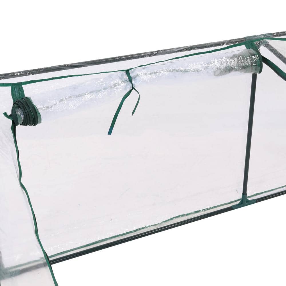 Clear PVC Mini Cloche Greenhouse with Zippered Doors