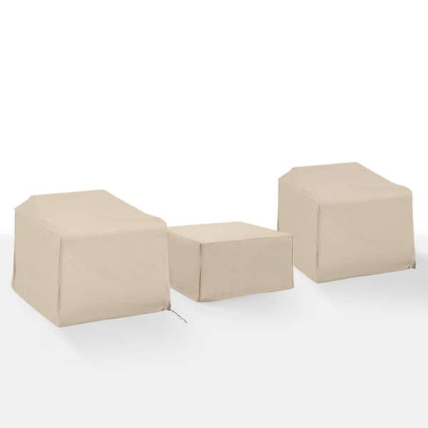 CROSLEY FURNITURE 3-Pieces Tan Outdoor Furniture Cover Set