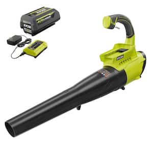 40V 155 MPH 300 CFM Cordless Battery Jet Fan Leaf Blower with 4.0 Ah Battery and Charger