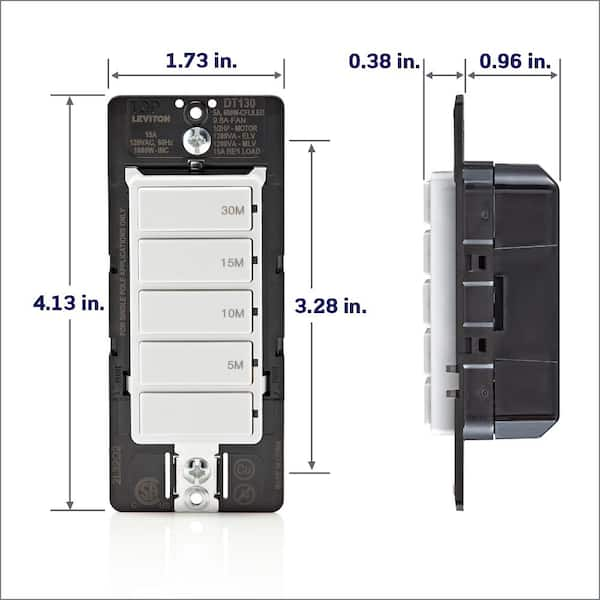 SS13A Slimline Switch Decorator White –