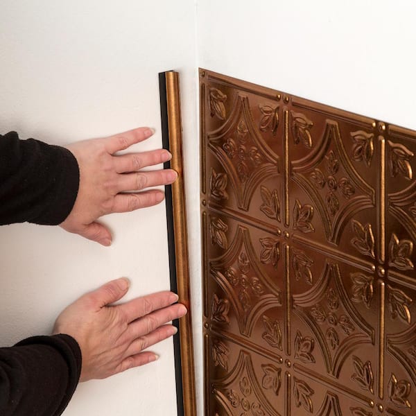 Fasade® 4' PVC Antique Bronze Inside Corner Trim - 5 Pack