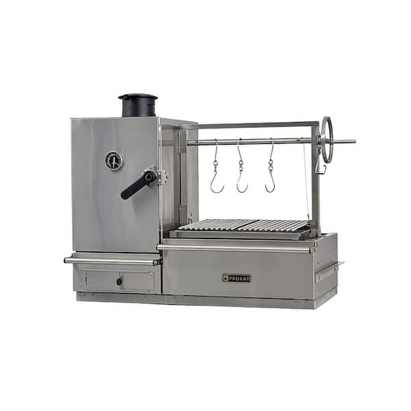 Window Grates Locks PROKAn 46 in. Argentine Built-In Grill DuoFire with Charcoal Oven ...