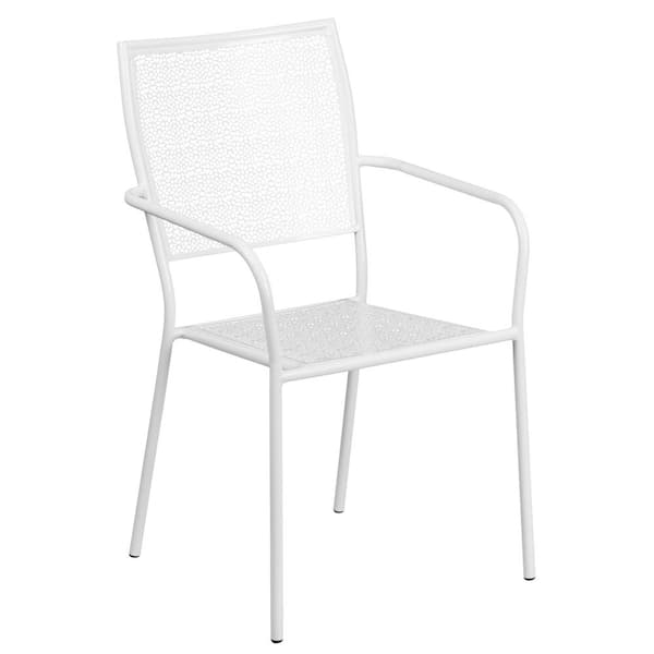 Carnegy Avenue Metal Outdoor Dining Chair in White