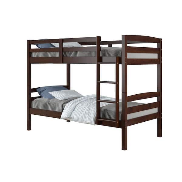 Donco Kids Brown Cappuccino Over Twin Bunk Bed