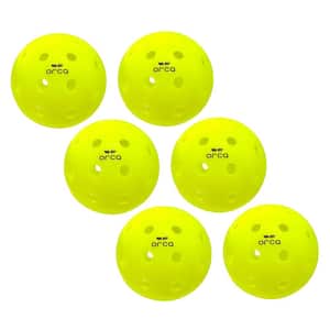 Pickleballs Pi 40, Outdoor 6-Pack, USAPA Official Size 40 Hole Ball for Tournament Play