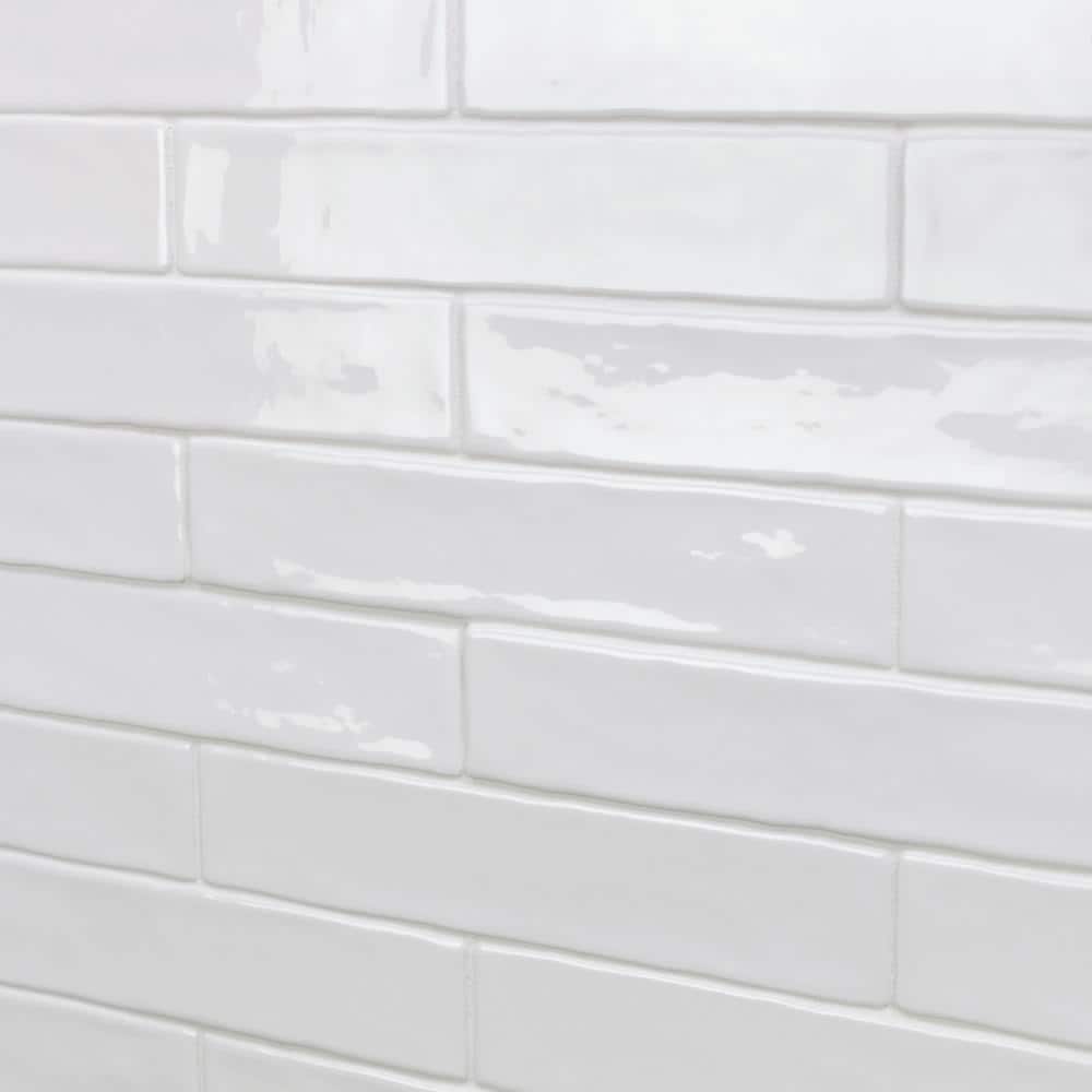 Brookline White 2" x 10" Polished Ceramic Subway Wall Tile