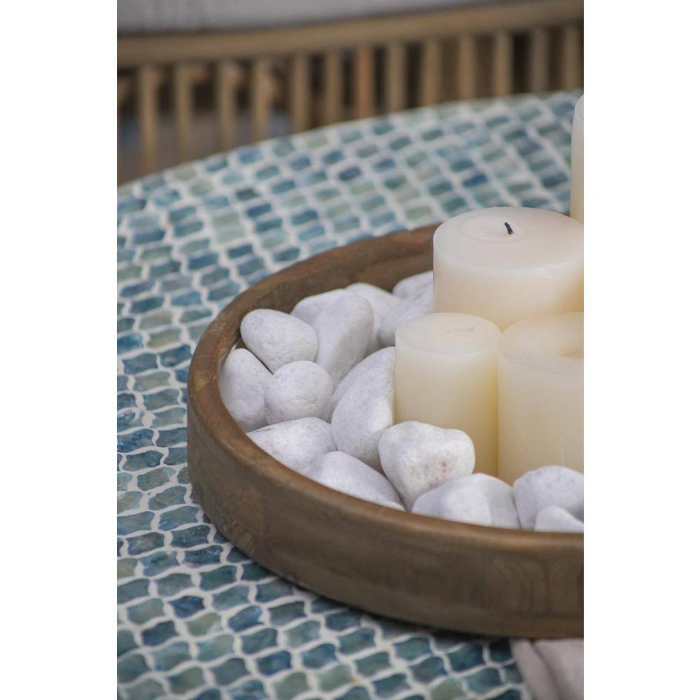 White Natural Stone Decorative Pebbles Set of 6