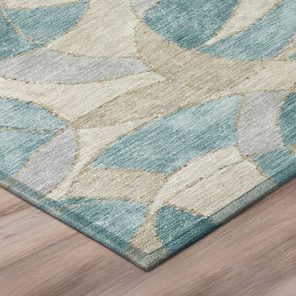 Chantille Machine Washable Indoor/Outdoor Abstract ACN3105 Linen 10 ft. x 14 ft. Area Rug