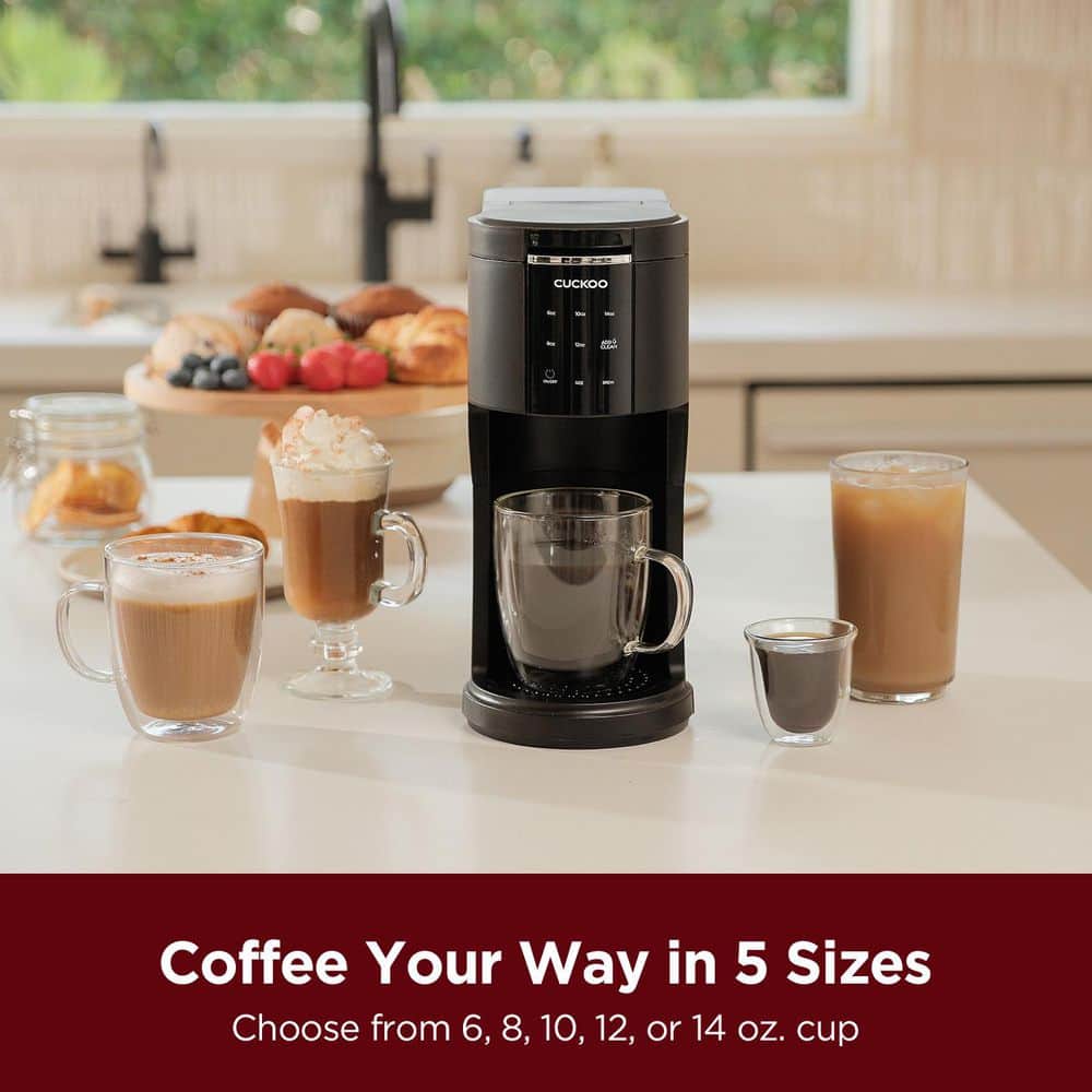 Cuckoo Electronics CCM-AK011B CUCKOO Electric 3-in-1 Coffee Maker Uses Ground Coffee/ K-Cup Pod / Loose Tea Leaves Single Serve Coffee Brewer and Tea Maker (CCM-AK011B)