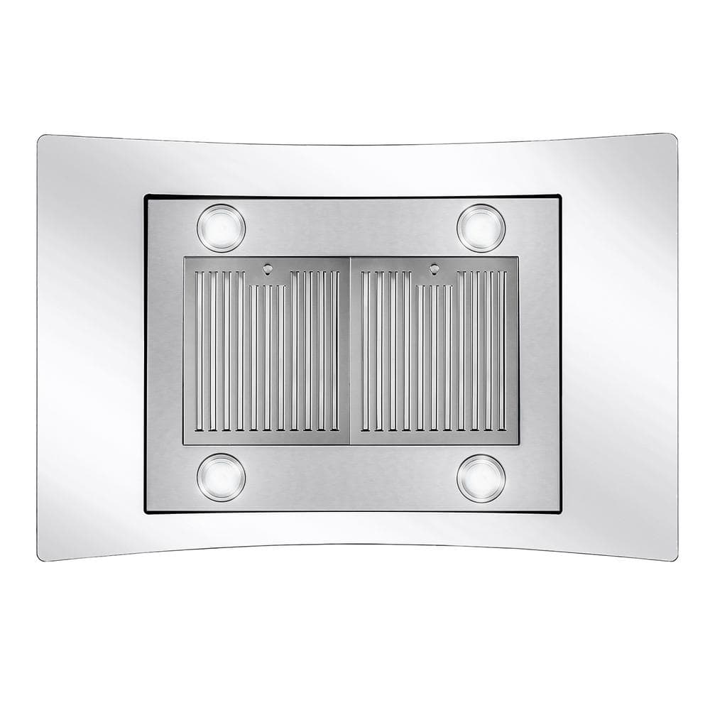 Cosmo 36" Stainless Steel Convertible Island Range Hood with LED Lighting