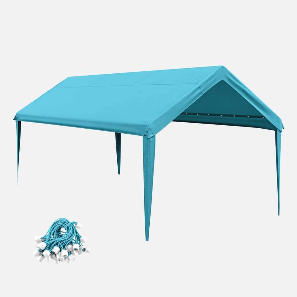 10 ft. x 20 ft. Outdoor Carport Replacement Cover, Heavy Duty Canopy with Ball Bungees (Frame Not Included) Lake Blue price history on PriceWatchPro