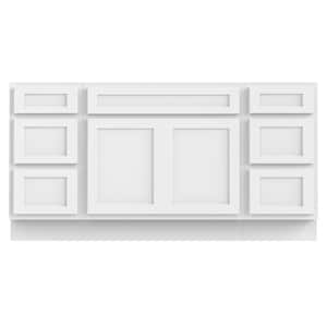 69 in. W x 21 in. D x 32.5 in. H Bath Vanity Cabinet without Top in White