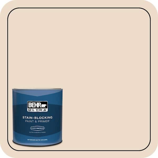 BEHR ULTRA 1 qt. #290E-1 Weathered Sandstone Extra Durable Satin Enamel Interior Paint & Primer