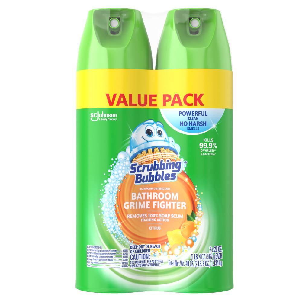 Scrubbing Bubbles 20 oz. Fresh Citrus Scent Disinfectant Bathroom Cleaner (4Count) (2Pack