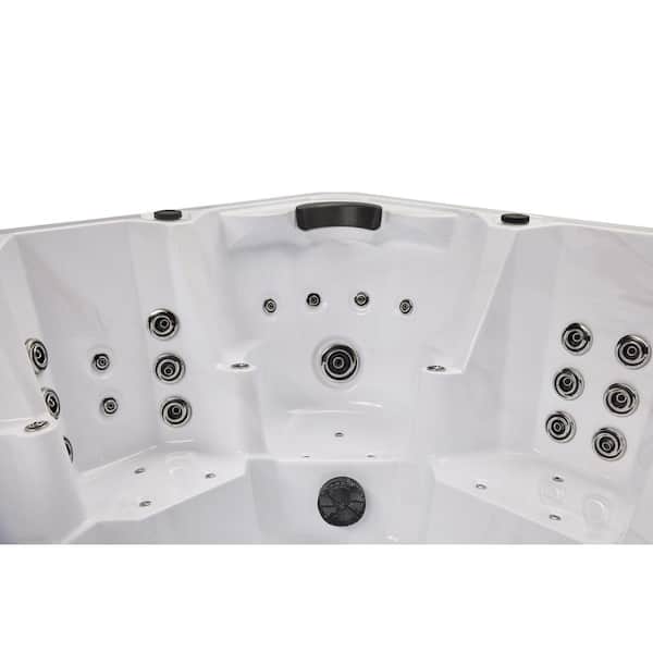 Luxury Spas Galley 5-Person 69-Jet 240V Hot Tub with Cloud Gray