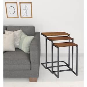 Charlie 18 in. Chestnut Rectangle Wood End Table