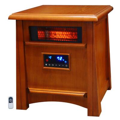 Zone 1500-Watt 8 Element Infrared Electric Heater with Deluxe Cabinet and Remote