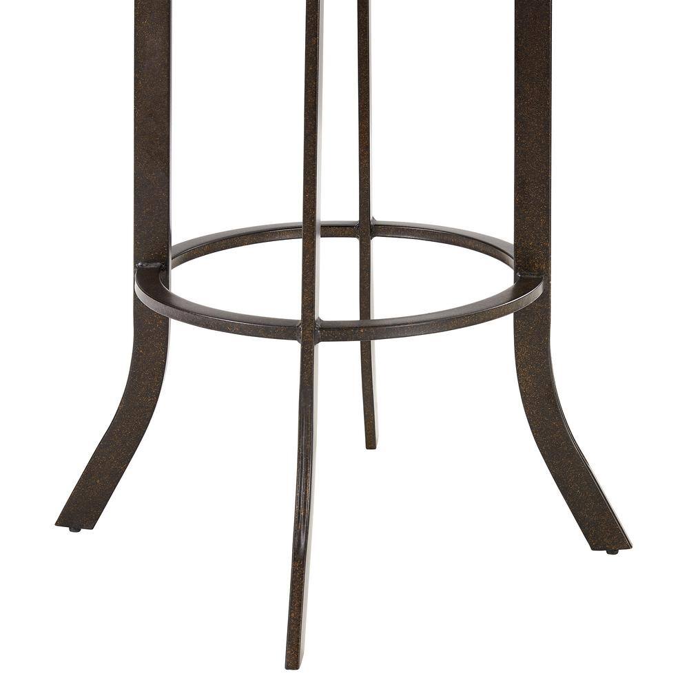 Titana 30" Gray Faux Leather Swivel Bar Stool
