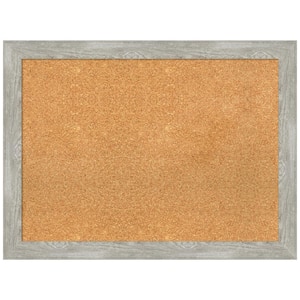Dove Greywash 31.50 in. x 23.50 in. Narrow Framed Corkboard Memo Board
