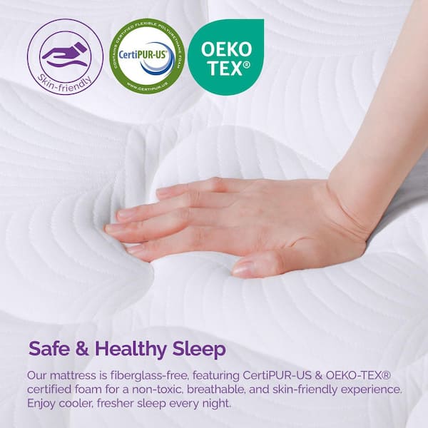 Full Medium Firm Memory Foam 5-Zone Hybrid Innerspring Euro Top 10 in. Bed-in-a-Box Mattress