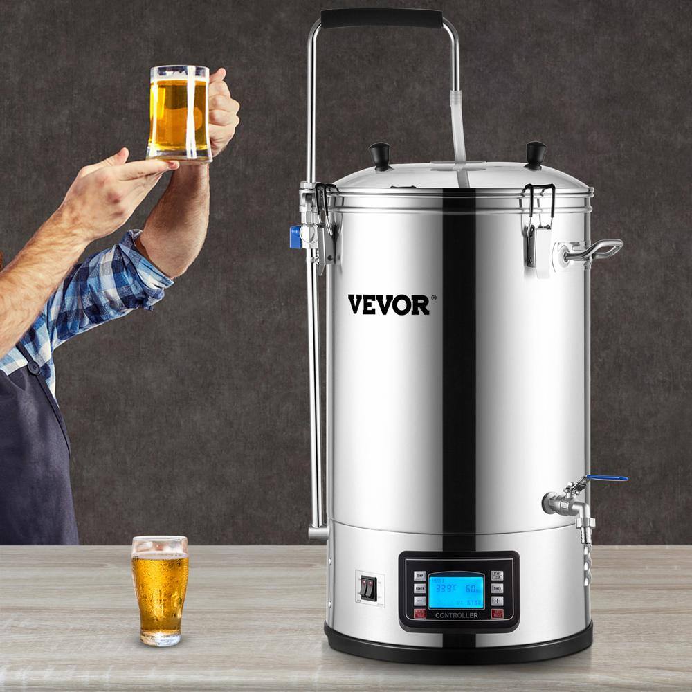VEVOR 9.2 Gal Stainless Steel Electric Brewing System with LCD Panel