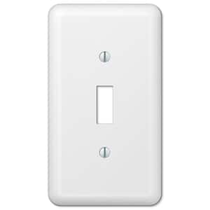 Declan 1-Gang White Toggle Stamped Steel Wall Plate