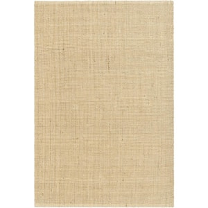 Lani Boucle Off-White 5 ft. x 7 ft. 6 in. Hand-Woven Jute Farmhouse Solid Pattern Area Rug