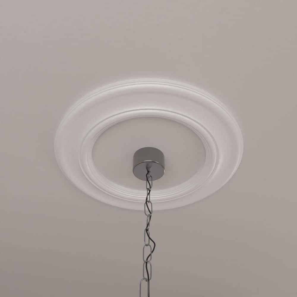 Primed White Urethane Round Ceiling Medallion, 20.88" Diameter