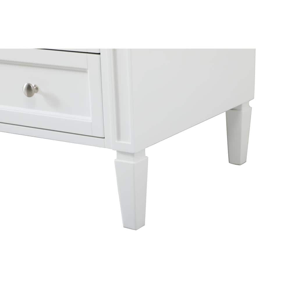 Park Avenue 60" White Marble Single Bathroom Vanity