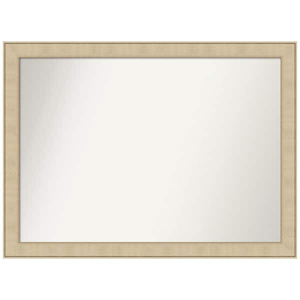 Amanti Art Classic Honey Silver 42 in. x 31 in. Non-Beveled Casual Rectangle Framed Wall Mirror in Silver