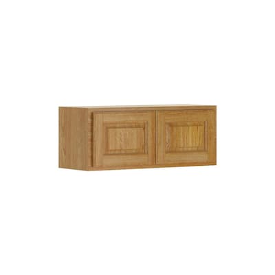 Madison Wall Cabinets in Medium Oak – Kitchen – The Home Depot