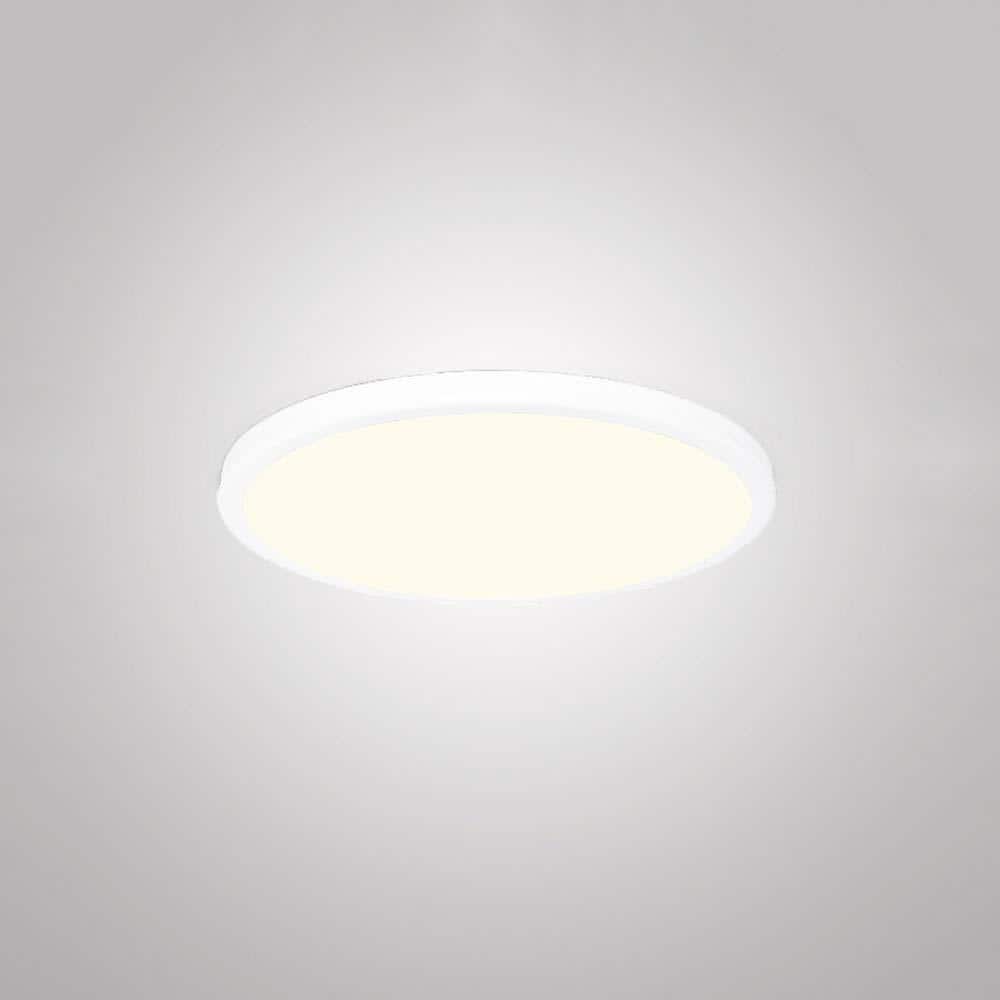 Geos 15" Super Slim White LED Flush Mount for Indoor/Outdoor
