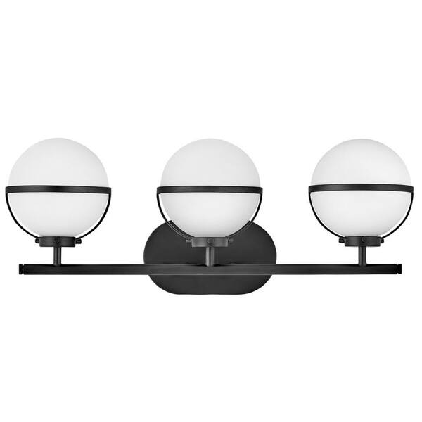 HINKLEY - Hollis 24 in. 3 Light Black Vanity Light