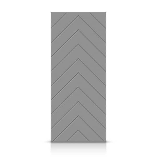 CALHOME 24 in. x 80 in. Hollow Core Light Gray Painted Composite MDF Interior Door Slab
