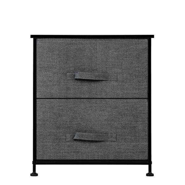 Winado 11.87 in. W x 20 in. H Gray 2Drawer Fabric Storage Chest with