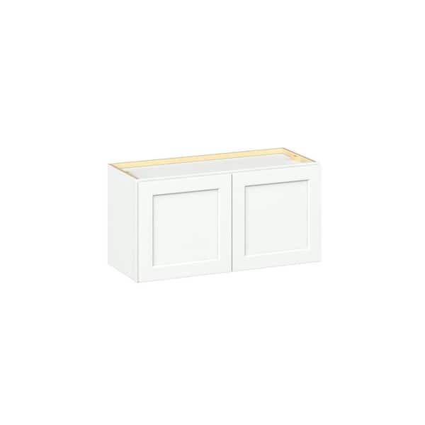 Emerson Pure White Wall Bridge 2 door Ready to Assemble Kitchen Cabinet (30 in. W x 15 in. H x 12 in. D)