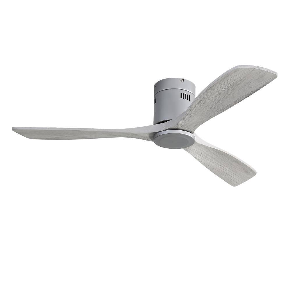52 in. Indoor Cottage Style Flush Mount Gray Ceiling Fan with Reversible DC Motor and Wood Blade price history on PriceWatchPro