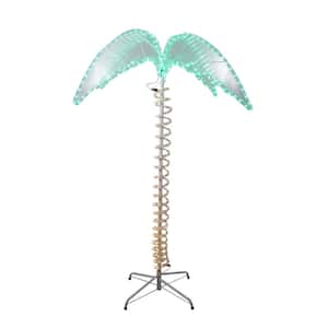 4.5 ft. Green Incandescent Light Palm Tree Rope Light Outdoor Decoration