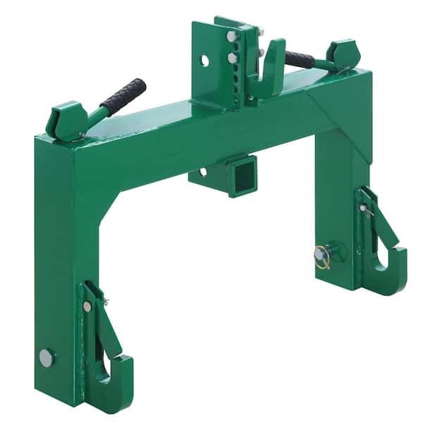 Heavy Duty 3 Point Quick Hitch for Tractors, Category 1 & 2, 3000LB Capacity, 2 Receivers, 5-Level Adjustable Hook